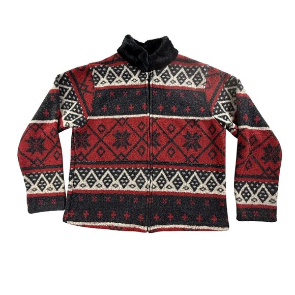 True Grit Jackets & Blazers - Vintage True Grit Jacket Womens XL Black Madison Snowflake Beaded Full Zip USA